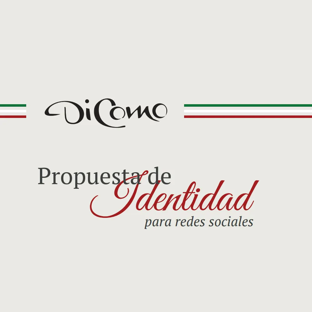 Propuesta de identidad para redes sociales de Dicomo